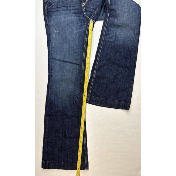Ariat High Rise Slim Trouser Jeans 29 Denim Dark Blue Bootcut Flared Western - Picture 6 of 12